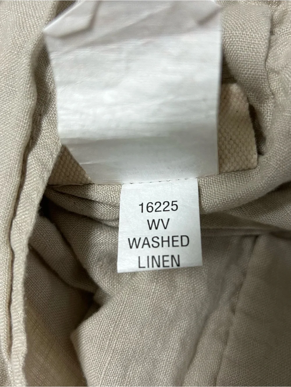 Wamsutta Linen Duvet Cover Beige Washed Linen Queen Size Tie String Closure EUC